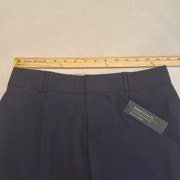 NWT Banana Republic Navy Wool Jackson Curvy Fit Trouser Size 4 - Picture 4 of 11